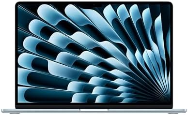 Apple 2026 MacBook Air 15-inch Laptop with M5 chip: Built for AI, 15.3-inch Liquid Retina Display, 16GB Unified Memory, 512GB SSD, 12MP Center Stage Camera, Touch ID, Wi-Fi 7; Sky Blue