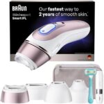 Braun IPL Long-Lasting Hair Removal Device for Women & Men, Skin i·Expert, w/Free App, Vanity Case, Venus Razor, 2 Smart Heads, Venus Facial Trimmer, Alternative for Laser Hair Removal, PL7219