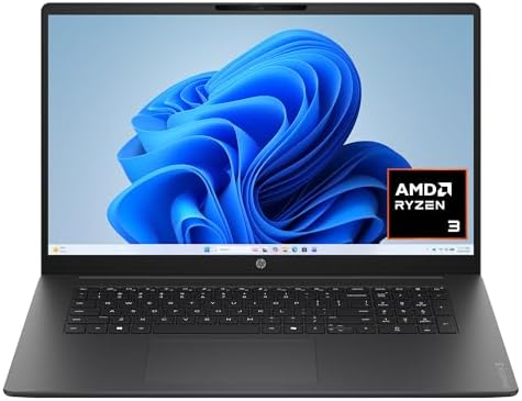 HP OmniBook 3 17.3 inch Laptop PC, FHD Display, AMD Ryzen 3 30, 8 GB RAM, 512 GB SSD, AMD Radeon 610M Graphics, Windows 11 Home, Mica Silver, 17-dp0199nr