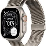 Apple Watch Ultra 3 [GPS + Cellular 49mm] Running & Multisport Smartwatch w/Rugged Titanium Case w/Natural Titanium Milanese Loop - L. Satellite Communications, Advanced Health & Fitness Tracking
